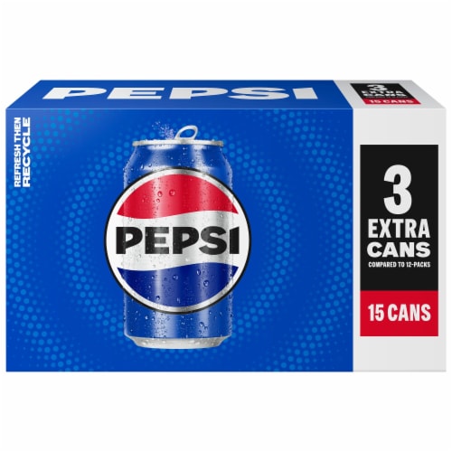 Pepsi Cola® Soda Cans Perspective: left
