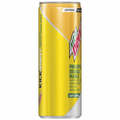 Mountain Dew® Kickstart™ Pineapple Orange & Mango Energy Drink Perspective: left