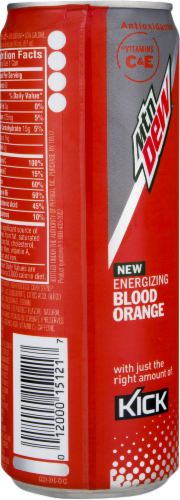 Mountain Dew Kickstart Recharge Blood Orange Drink Perspective: left