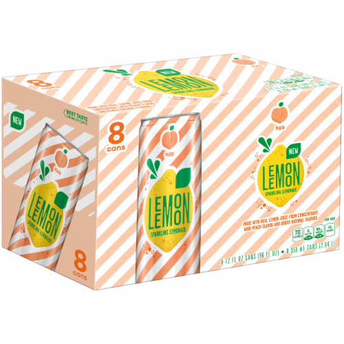 Lemon Lemon Peach Sparkling Lemonade Perspective: left