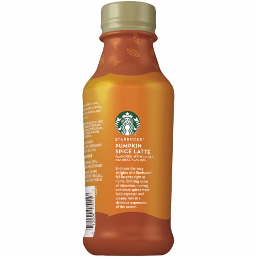 Starbucks Pumpkin Spice Latte Iced Coffee Espresso Beverage, 14 fl oz