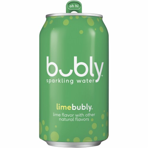 Bubly™ Lime Flavored Sparkling Water Can Perspective: left