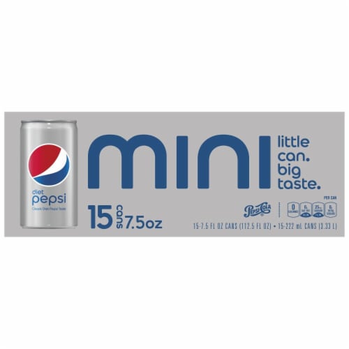 Diet Pepsi Cola® Soda Mini Cans Perspective: left