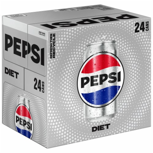 Diet Pepsi Cola® Soda Cans Perspective: left