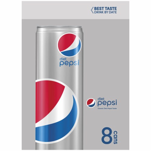 Diet Pepsi® Soda Sleek Cans Perspective: left