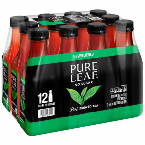 Pure Leaf® Unsweetened Black Iced Tea Multipack Bottles Perspective: left