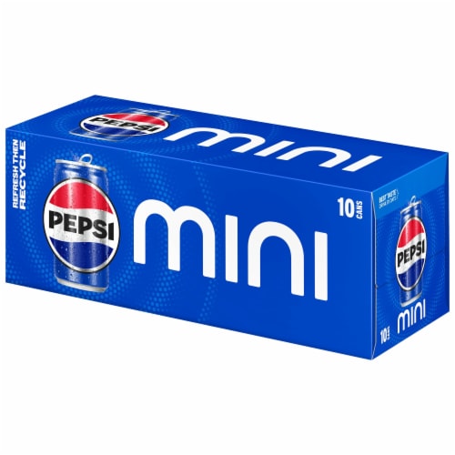 Pepsi Cola Soda Pop Mini Cans Perspective: left
