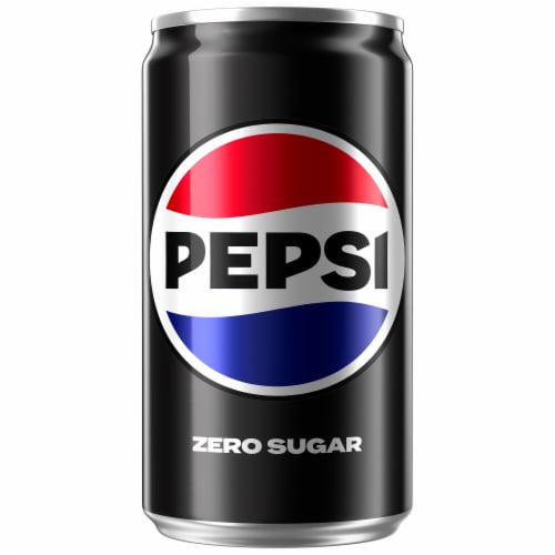 Pepsi Cola Zero Sugar Soda Mini Cans 6pk Perspective: left