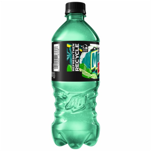 Mountain Dew® Zero Sugar Baja Blast Soda Bottle Perspective: left