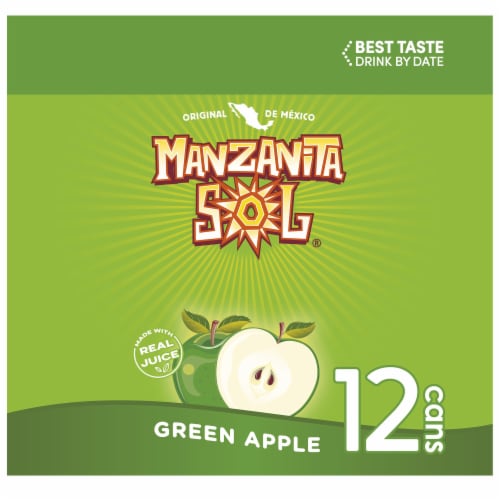 Manzanita Sol Soda Green Apple Soda Perspective: left