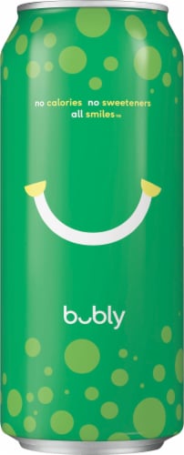 Bubly™ Lime Flavored Sparkling Water Can Perspective: left