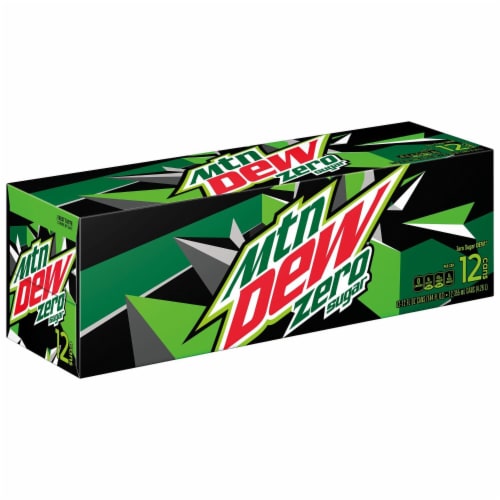 Mountain Dew® Zero Sugar Soda Cans Perspective: left