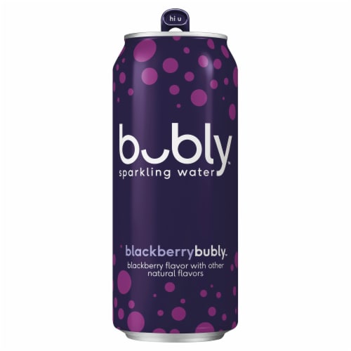 Bubly™ Blackberry Flavored Sparkling Water Can Perspective: left