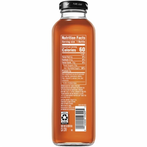 Pure Leaf Cold Brew Iced Tea Lightly Sweet Black Tea Perspective: left