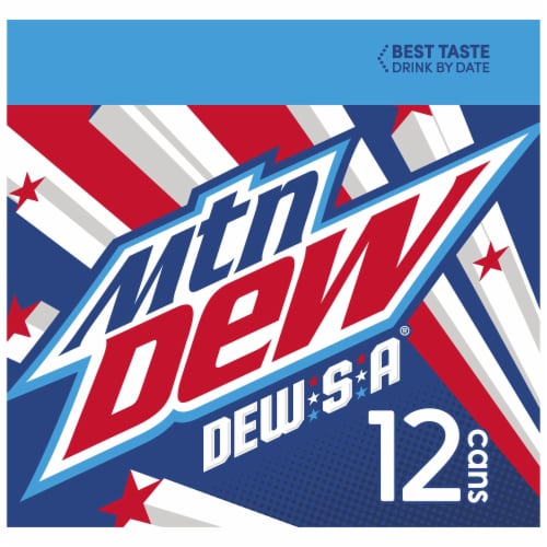 Mountain Dew Dew-S-A Soda Cans Perspective: left
