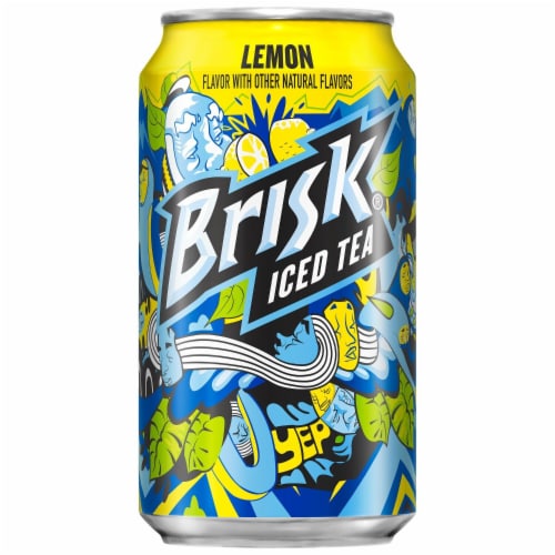 Brisk® Lemon Iced Tea Cans Perspective: left