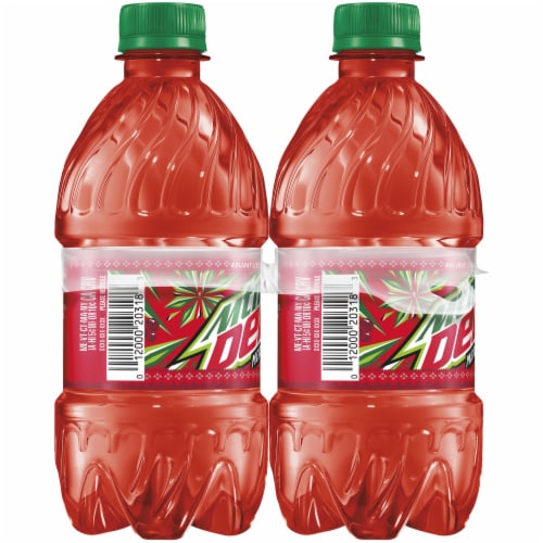 Mountain Dew Merry Mash Up Cranberry Pomegranate Flavored Soda Perspective: left