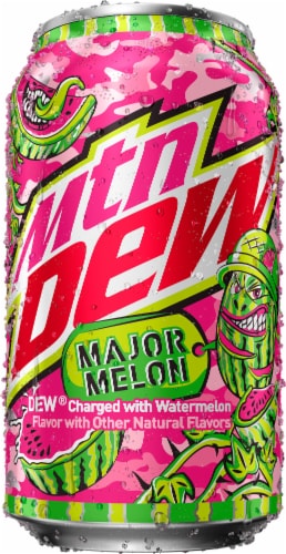 Mountain Dew® Major Melon Soda Cans Perspective: left