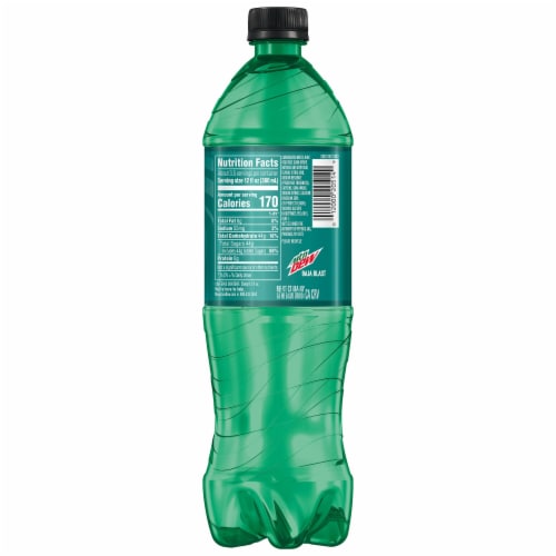 Mountain Dew® Baja Blast Soda Bottle Perspective: left