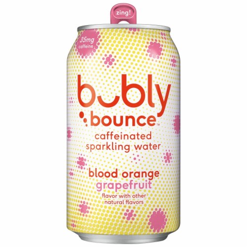 bubly Bounce™ Blood Orange Grapefruit Caffeinated Sparkling Water Perspective: left