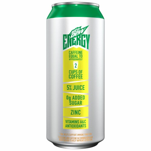 Mountain Dew® Tropical Sunrise Energy Drink Can Perspective: left