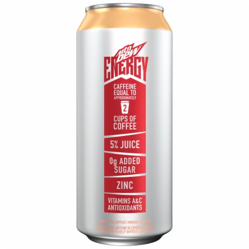 Mountain Dew® Peach Mango Dawn Energy Drink Perspective: left