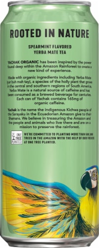 Yachak Ultimate Mint Organic Yerba Mate Plant-Based Energy Tea Perspective: left