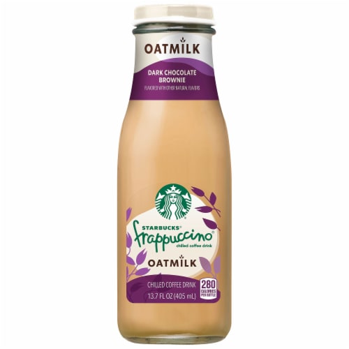 Starbucks® Frappuccino® Oatmilk Dark Chocolate Brownie Iced Coffee Bottle Perspective: left