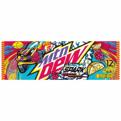 Mountain Dew® Spark Soda Cans Perspective: left