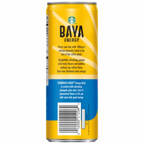 Starbucks® Baya Pineapple Passionfruit Energy Drink Can Perspective: left