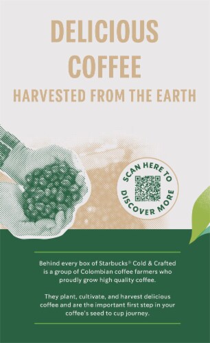 Starbucks® Cold & Crafted Premium Coffee Drink with + Splash of Milk Perspective: left