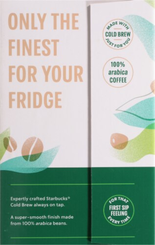Starbucks® Cold & Crafted Premium Black Unsweetened Coffee Drink Perspective: left