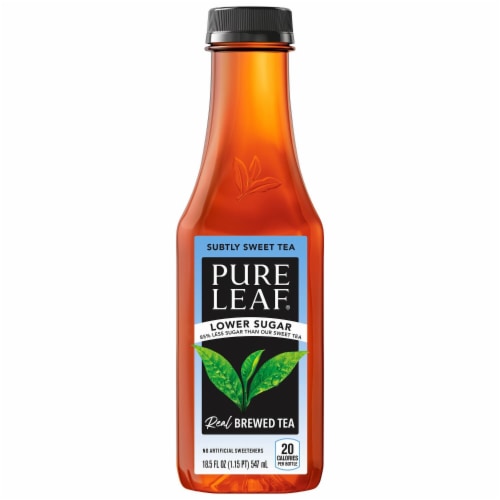 Pure Leaf Subtly Sweet Tea Lower Sugar Iced Tea Perspective: left