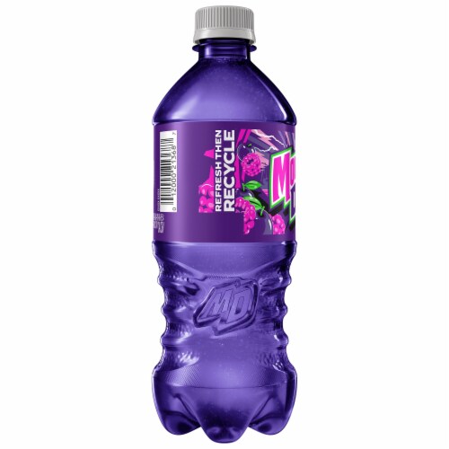Mountain Dew® Purple Thunder Soda Bottle Perspective: left