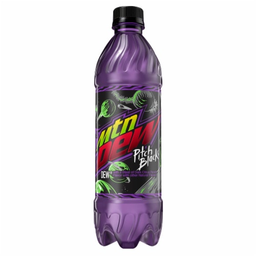 Mountain Dew® Pitch Black Soda Bottles Perspective: left