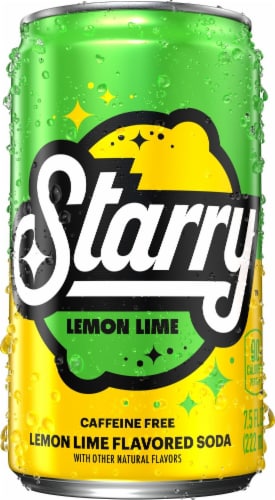 Starry™ Lemon Lime Caffeine Free Soda Mini Cans Perspective: left