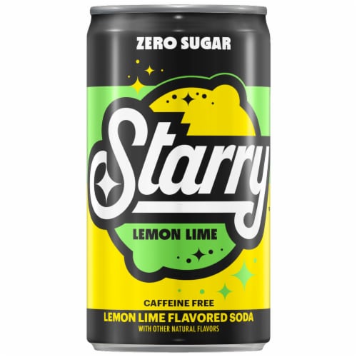 Starry™ Zero Sugar Lemon Lime Caffeine Free Soda Mini Cans Perspective: left