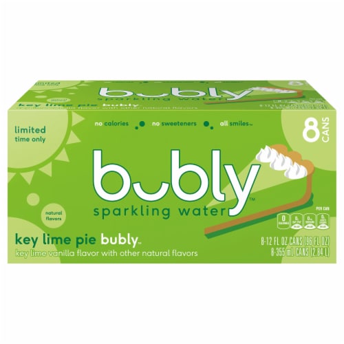 Bubly™ Key Lime Flavored Sparkling Water Cans Perspective: left