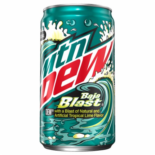 Mtn Dew® Baja Blast Soda Mini Cans Perspective: left