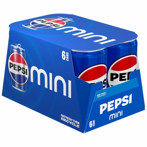 Pepsi Cola Soda Pop Mini Cans Perspective: left