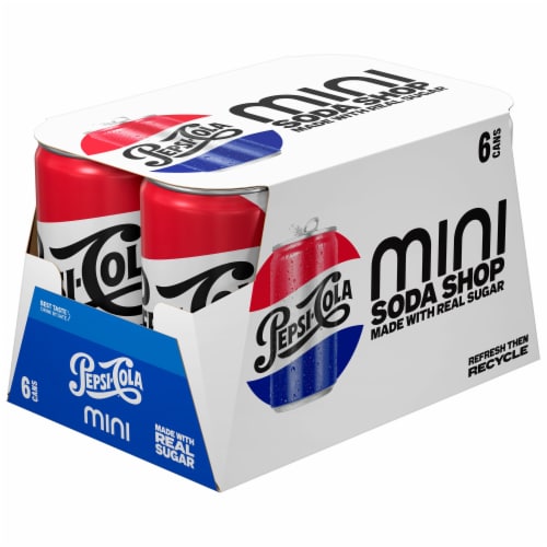 Pepsi Mini Real Sugar Cola Soda Perspective: left