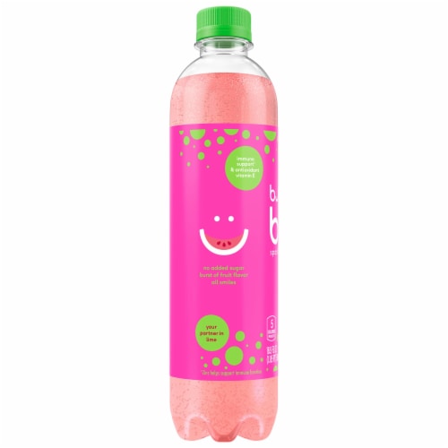 Bubly® Burst Watermelon Lime Sparkling Water Bottle Perspective: left