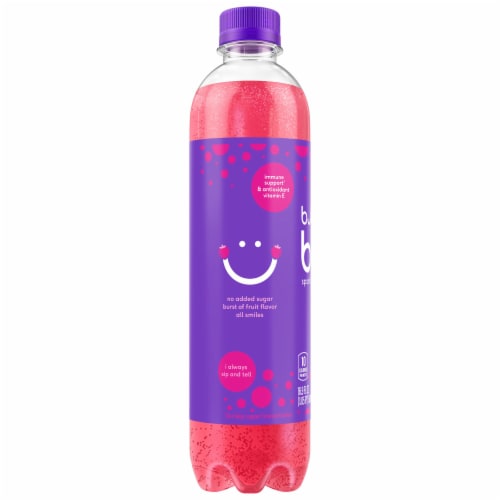 Bubly® Burst Triple Berry Sparkling Water Bottle Perspective: left