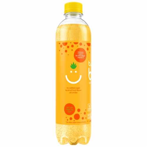 Bubly® Burst Pineapple Tangerine Sparkling Water Bottle Perspective: left