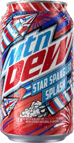 Mountain Dew® Star Spangled Splash Soda Cans Perspective: left