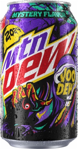 Mountain Dew® Voo Dew Mystery Flavor Soda Cans Perspective: left