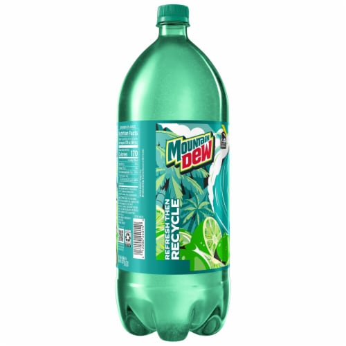 Mountain Dew® Baja Blast Soda Bottle Perspective: left