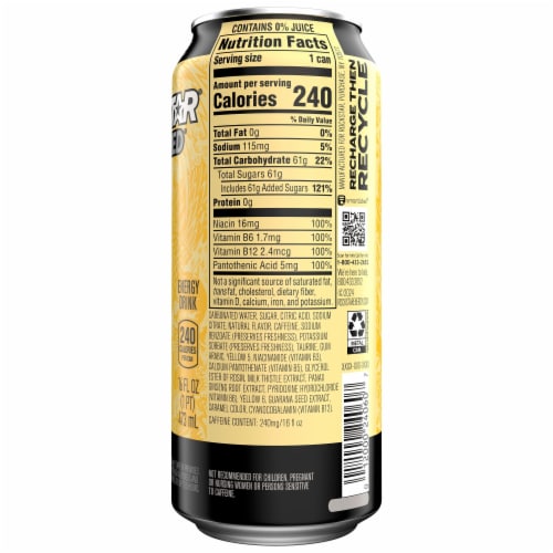 Rockstar Punched Energy Drink, Pineapple Perspective: left