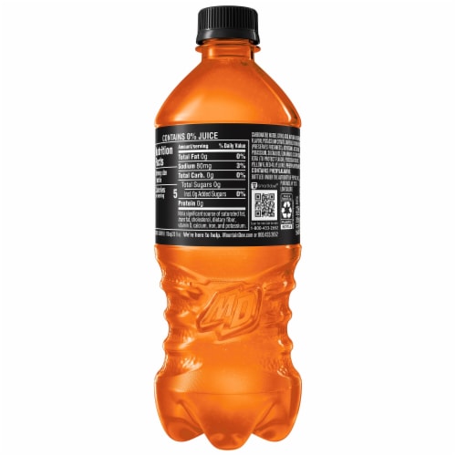 Mountain Dew® Zero Sugar Baja Blast Cabo Citrus Soda Bottle Perspective: left