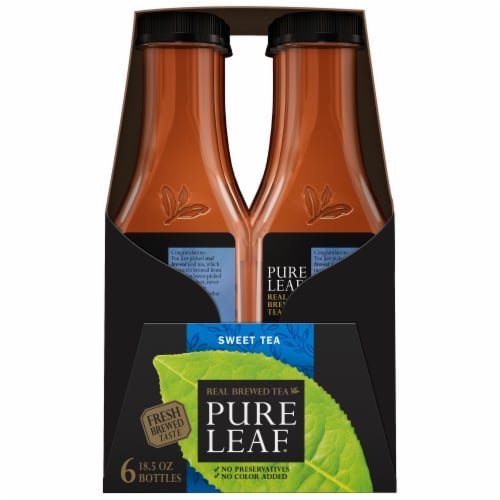 Pure Leaf Lower Sugar Subtly Sweet Peach Real Brewed Tea, 16.9 oz, 6 count